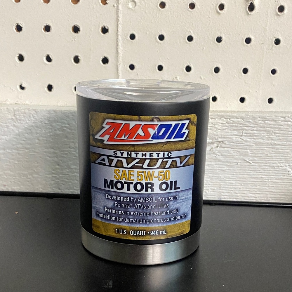 AMSOIL Synthetic Motor Oil 5W-50 Style Travel Mug/ Tumbler/ Coffee Mug